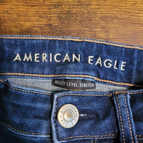 American Eagle Jeans 4 S Jegging Next Level Stretch Hi Rise Medium Dark Wash - Picture 4 of 12